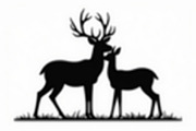 Majestic Deer Forest Silhouettes, an Illustration by hafijul (Thumbnail 7 of 7)