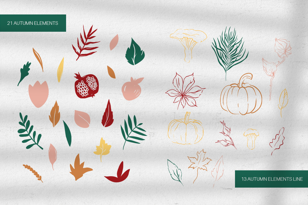 Abstract set. Autumn collection!, an Object Graphic by Ivanna-Ivashka (Photo 6 of 11)
