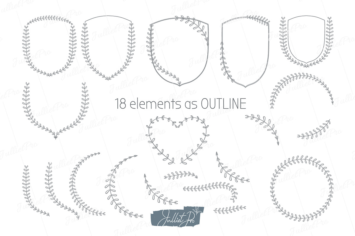 Elegant Wedding design elements, an Object Graphic by JuDesign (Photo 2 of 7)
