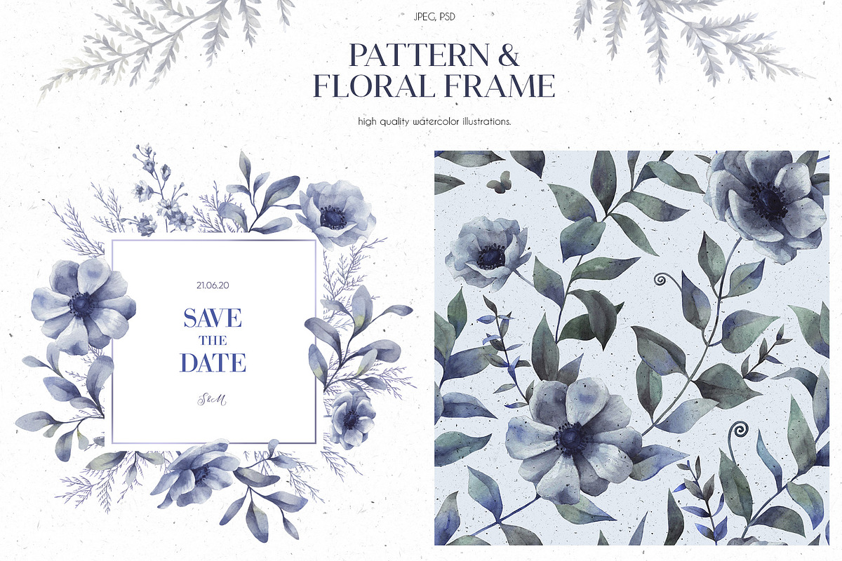 Floral wedding cards set, an Invitation Template by Anastasia Koba (Photo 6 of 8)
