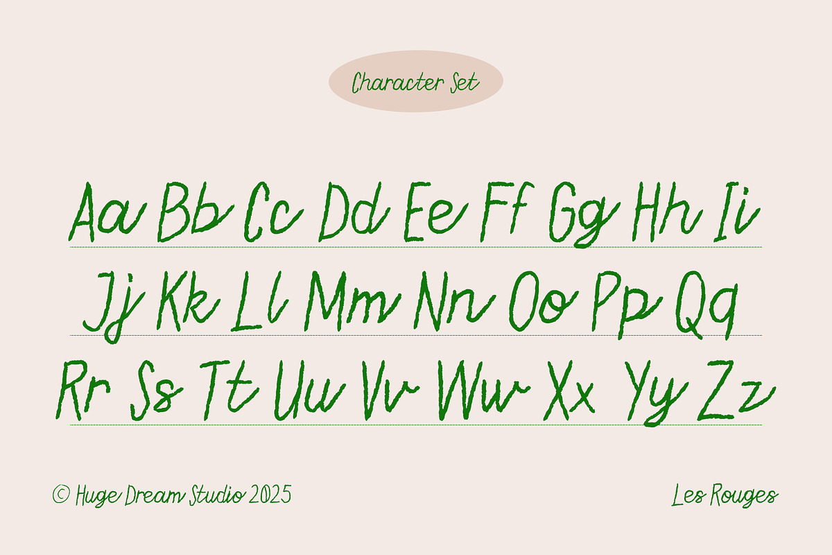 Les Rouges – Casual Script Font, a Font by Huge Dream Studio (Photo 3 of 10)