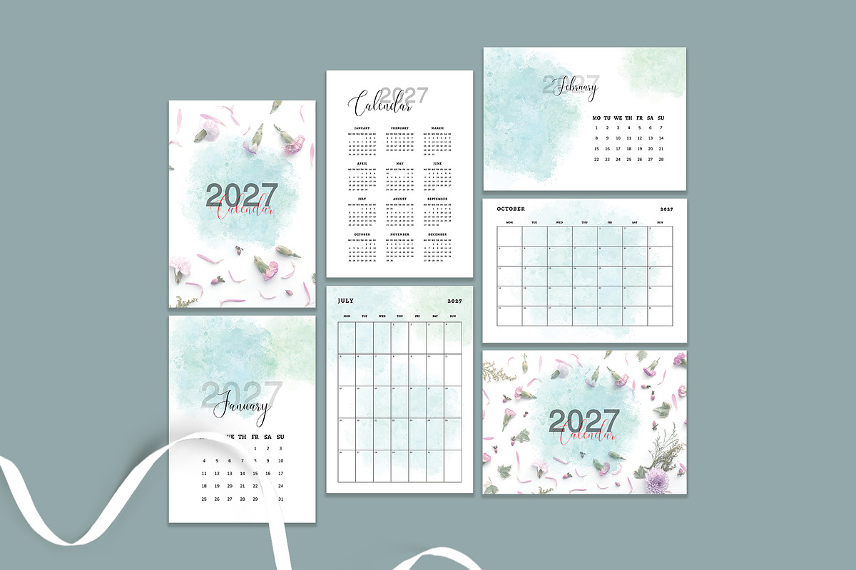 Editable Calendar Template 2027, a Stationery Template by Design Zone (Photo 2 of 6)