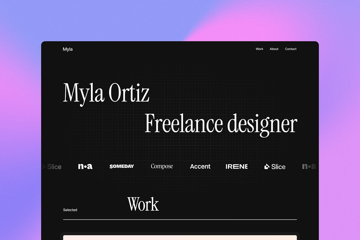 Offset Portfolio Template · Framer, a Templates & Theme by Bryn Taylor (Photo 1 of 6)