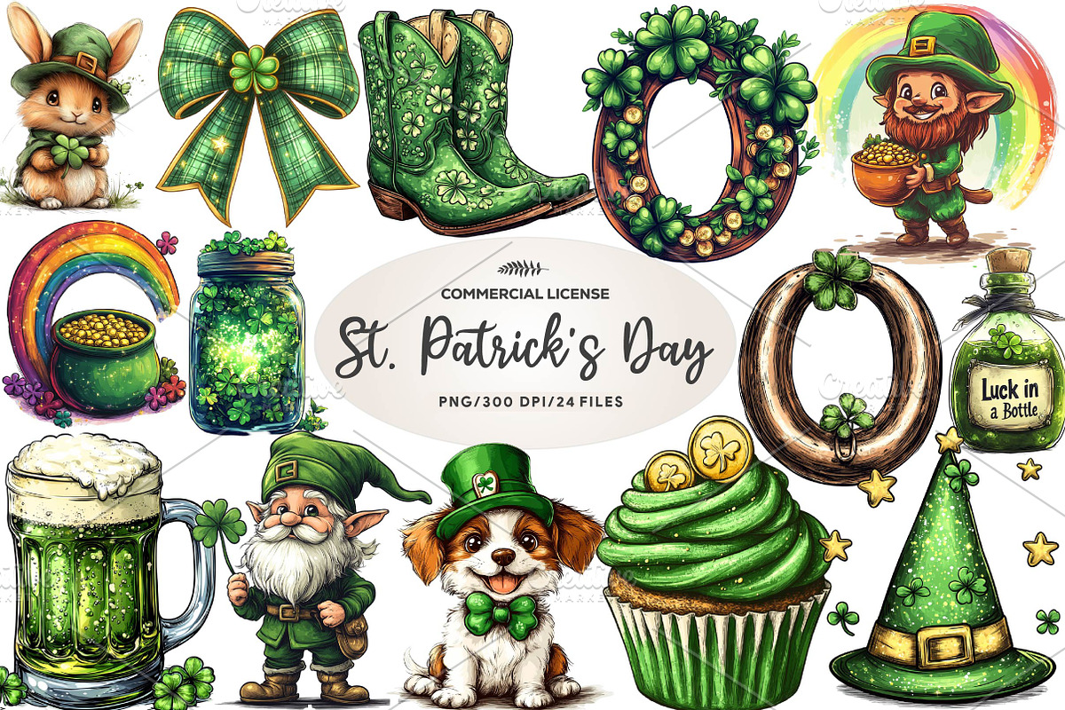 St. Patrick's Day Sublimation Clipar, an Illustration by CreationArt (Photo 1 of 5)