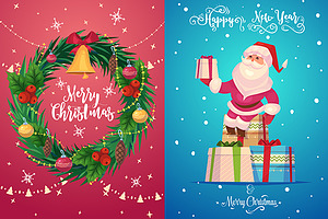 Christmas greeting card (set 3)