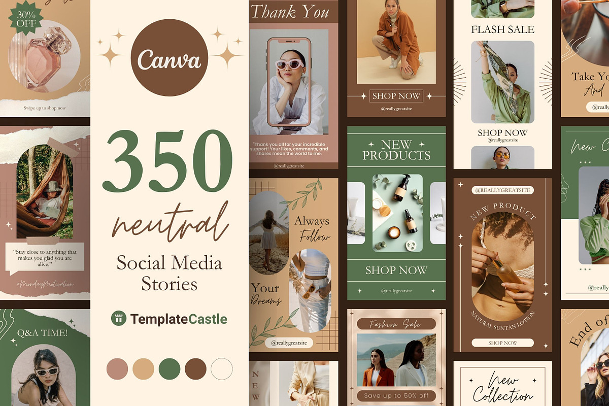 350 Social Media Stories Templates, a Templates & Theme by TemplateCastleStore (Photo 1 of 9)