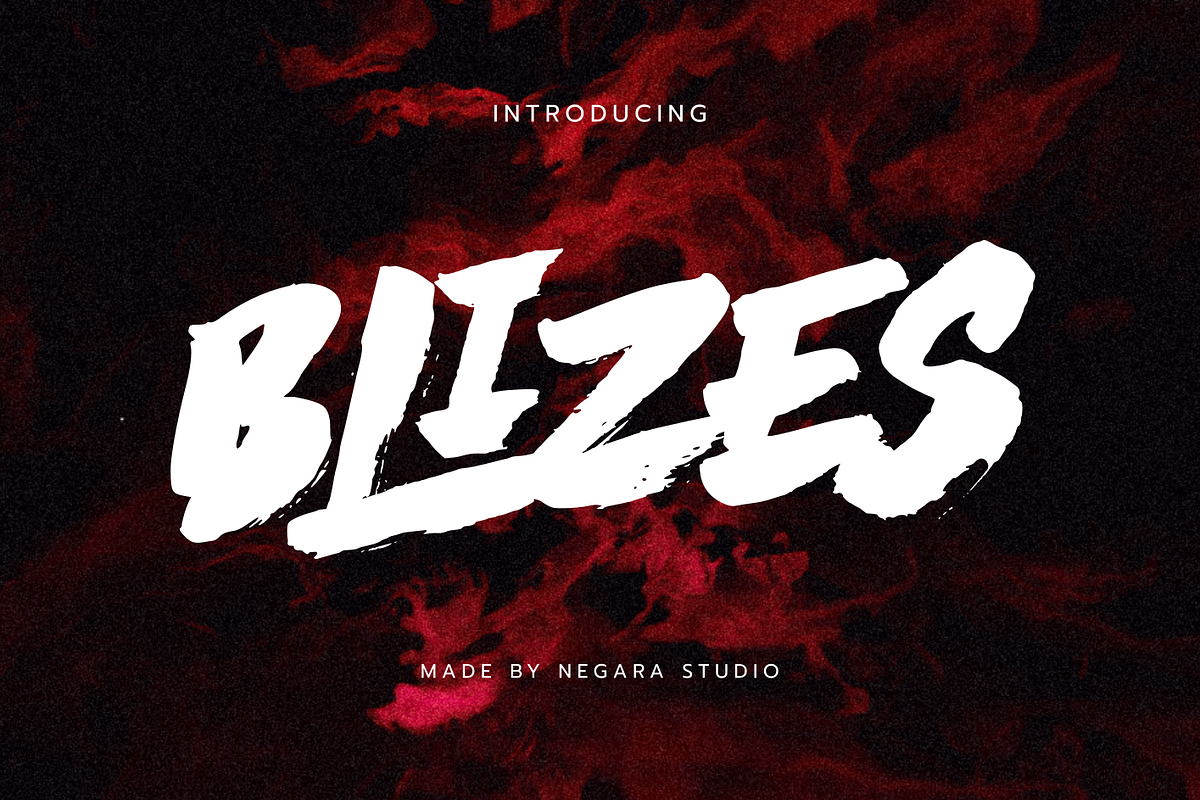 BLIZES Brush Font, a Handwritten Font by Negara Studio (Photo 1 of 9)