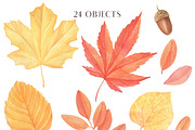 SALE! Watercolor Autumn Leaves, an Illustration by Irina Diasli (Thumbnail 2 of 2)