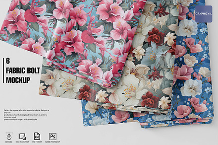 Fabric Bolt Mockup Fabric mockup, a Product Mockup by GraphicVil
