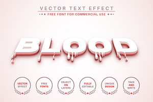 Blood Slime - Editable Text Effect