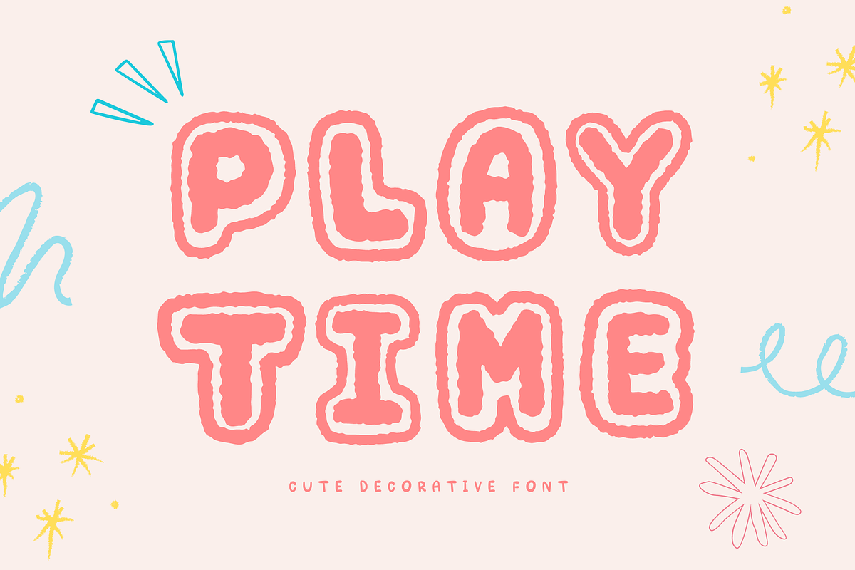 Playtime - Cute Decorative Font, a Handwritten Font by Kanink Studio (Photo 1 of 8)