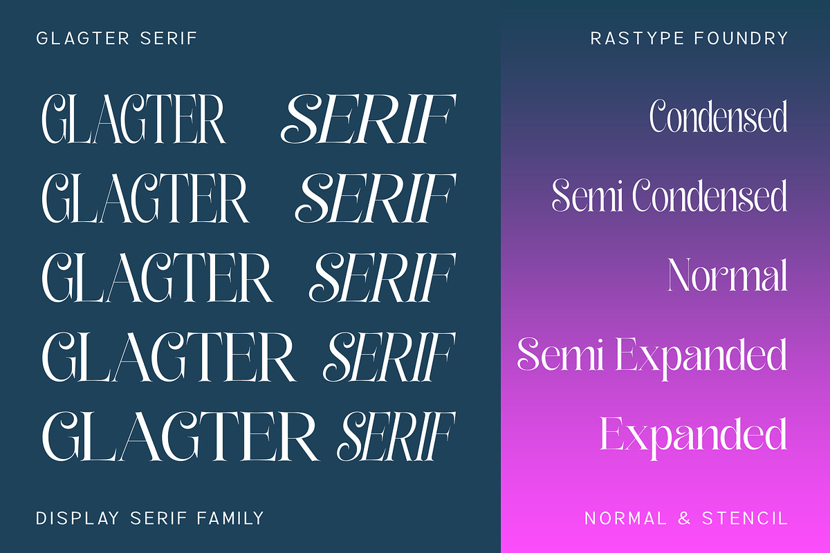 Glagter Normal - Family Font, a Serif Font by Rastype (Photo 10 of 15)