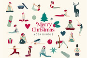 Yoga Christmas and New Year cards, an Illustration by Sunnyfields (Thumbnail 1 of 8)