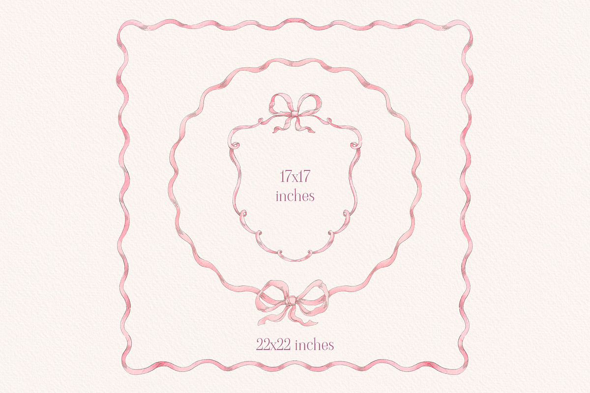 Vintage Garden Png clipart with bows, a Decorative Illustration by Ekaproeka (Photo 3 of 8)