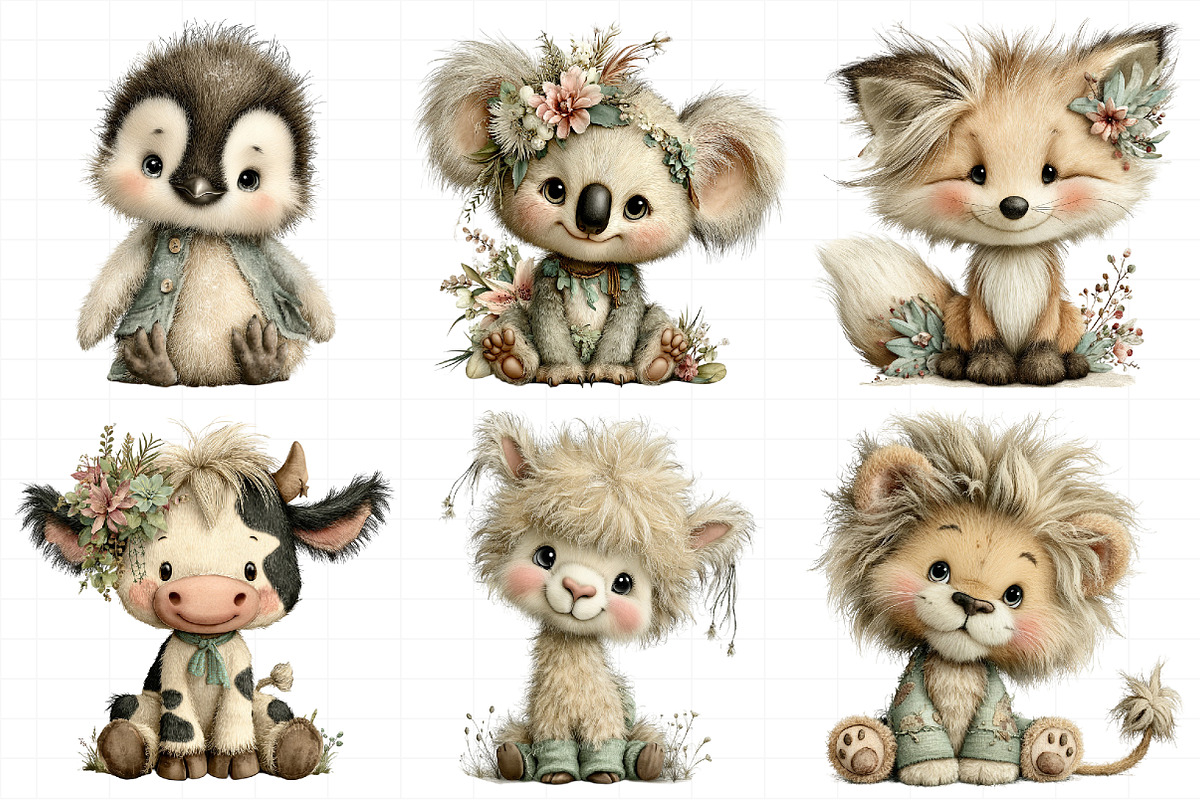 Whimsical Nursery Animals Clipart, an Illustration by Daily.Designs (Photo 7 of 8)