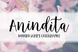 Anindita Script, a Script Font by Areatype