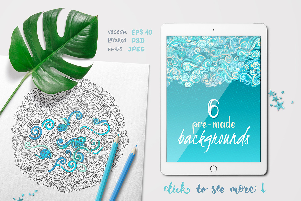 Sky. Graphics-letterings-patterns., an Illustration by MaljukArt (Photo 3 of 20)