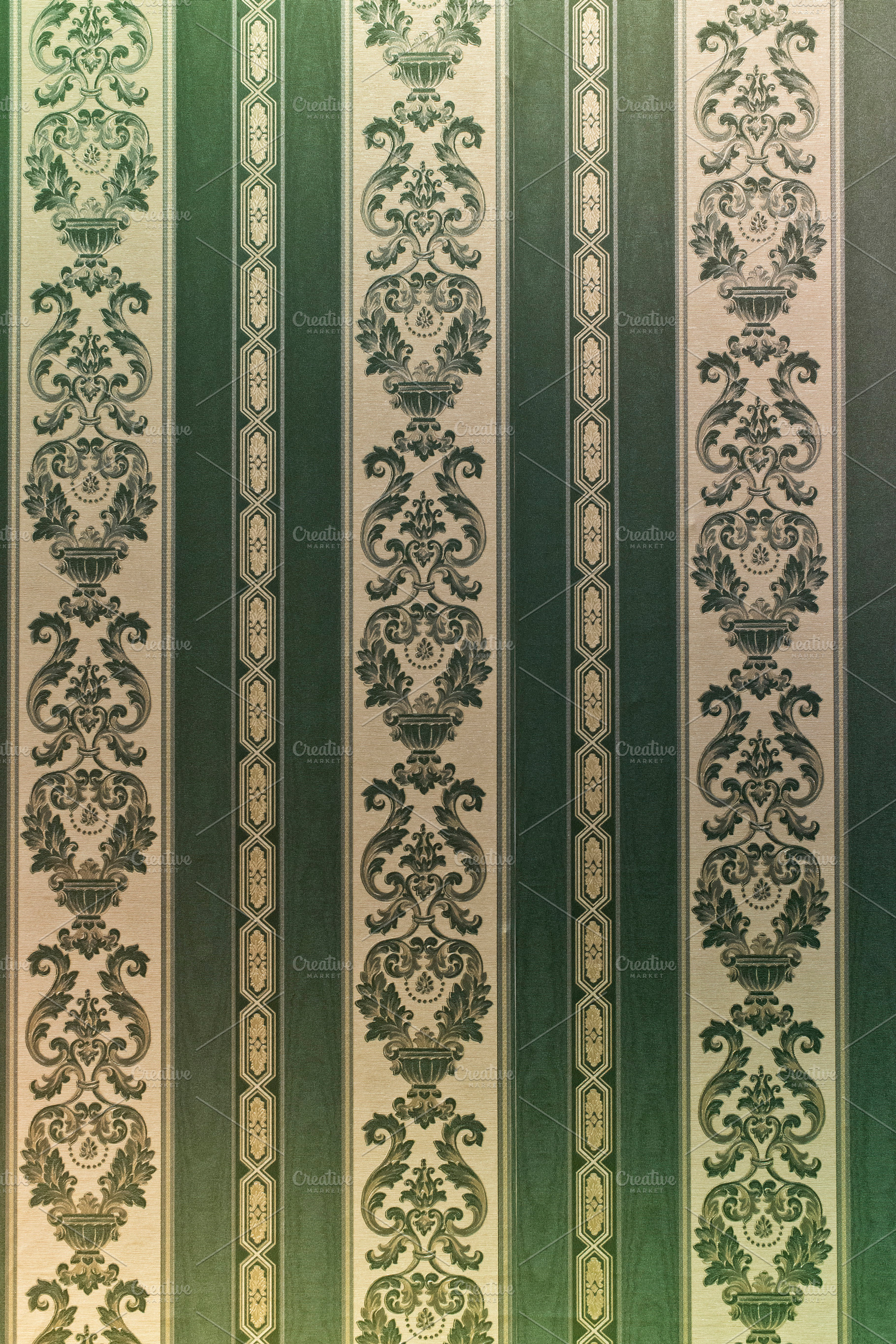 Vintage ornamental green patterns wa stock photo containing pattern and, an Abstract Photo by DegImages