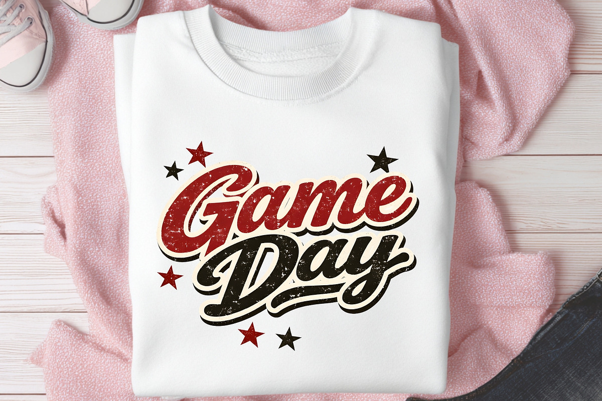 Retro Game Day PNG Tshirt Sports, a Sport Illustration by SugarCloudStudioArt (Photo 5 of 6)