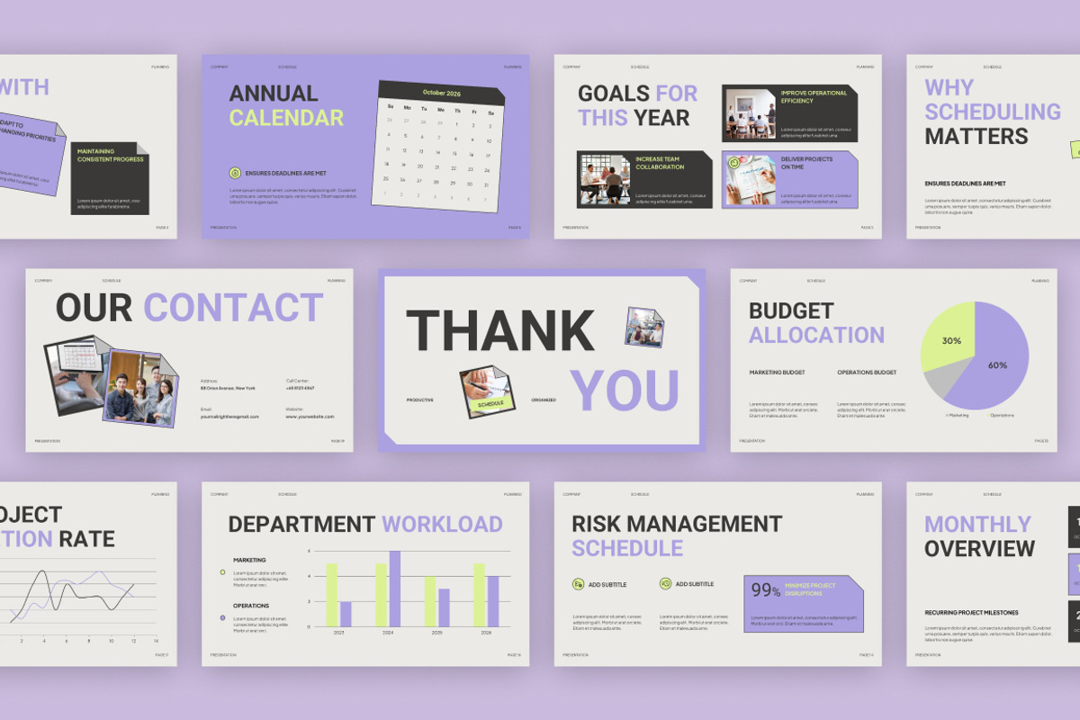 Company Schedule Keynote, a Presentation Template by Loin Studio (Photo 4 of 4)