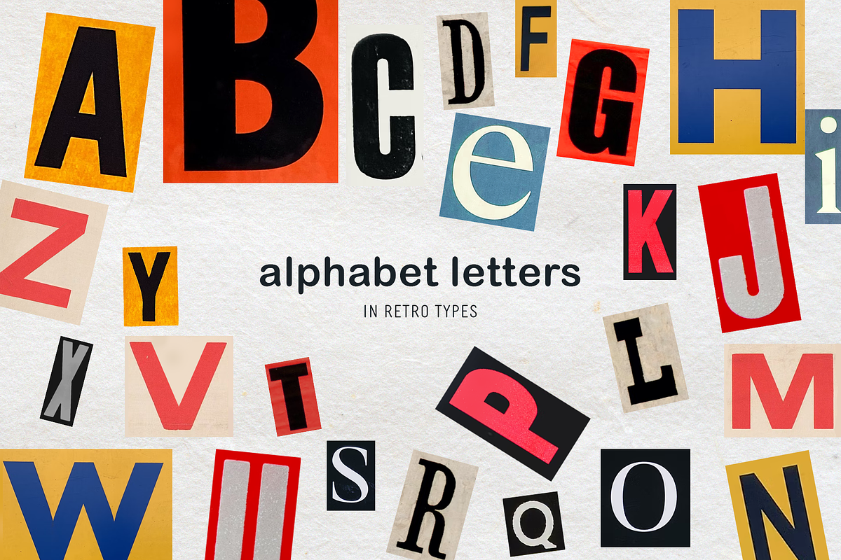 Retro Word Clippings for Collages, an Object Graphic by designerbianca (Photo 3 of 6)