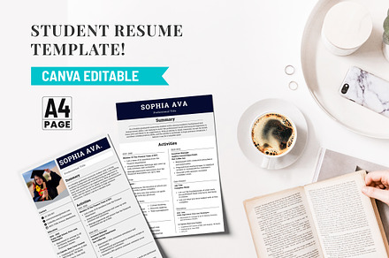 Student Resume Template, a Print Template by Snapybiz