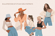 ABSTRACT ILLUSTRATIONS STYLISH GIRLS, a Person Illustration by Olg Store (Thumbnail 5 of 7)