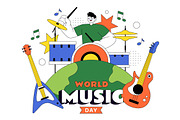 10 World Music Day Illustration, a Person Illustration by denayunebgt (Thumbnail 4 of 4)