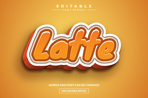 Latte Editable Text Effect