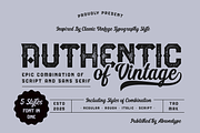 Authentic Vintage Sans & Script, a Script Font by Absonstype (Thumbnail 1 of 12)