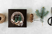 Merry Christmas Wreaths Clipart Set, a Seasonal Illustration by Leonaa art (Thumbnail 9 of 21)