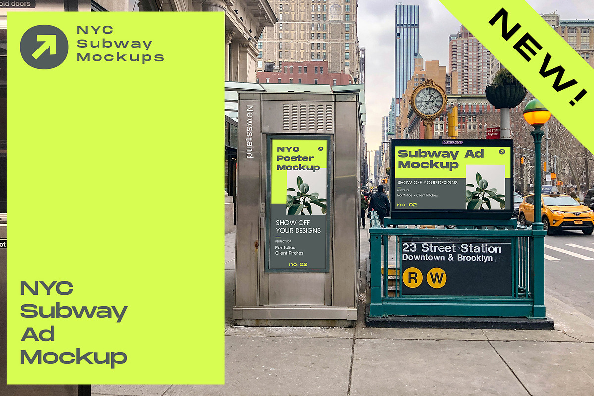 NYC Subway Billboard Mockup, an Advertising Mockup by NYC Billboard Mockups (Photo 1 of 2)