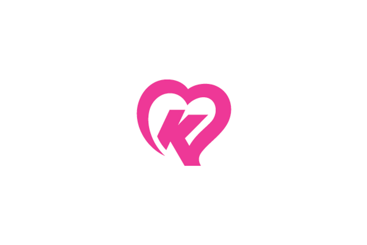 Colorful Letter K Heart Logo, a Branding & Logo Template by nospacestore