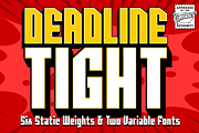 Deadline Tight - tall blocky 3D font, a Font by Comicraft Fonts (Thumbnail 1 of 6)