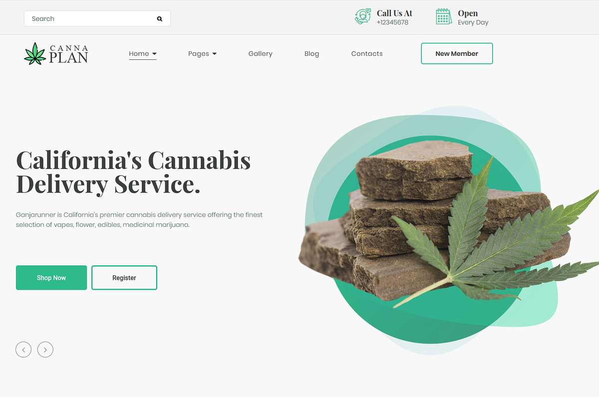 Medical Marijuana Dispensary Theme, a WordPress Template by bootstrapbrothers