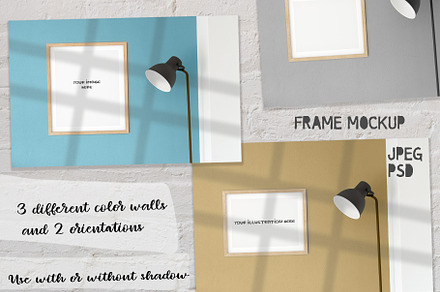 Frame mockup vertical and horizontal