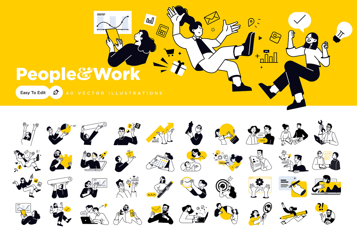 People and work, a Person Illustration by PureSolution (Photo 1 of 6)
