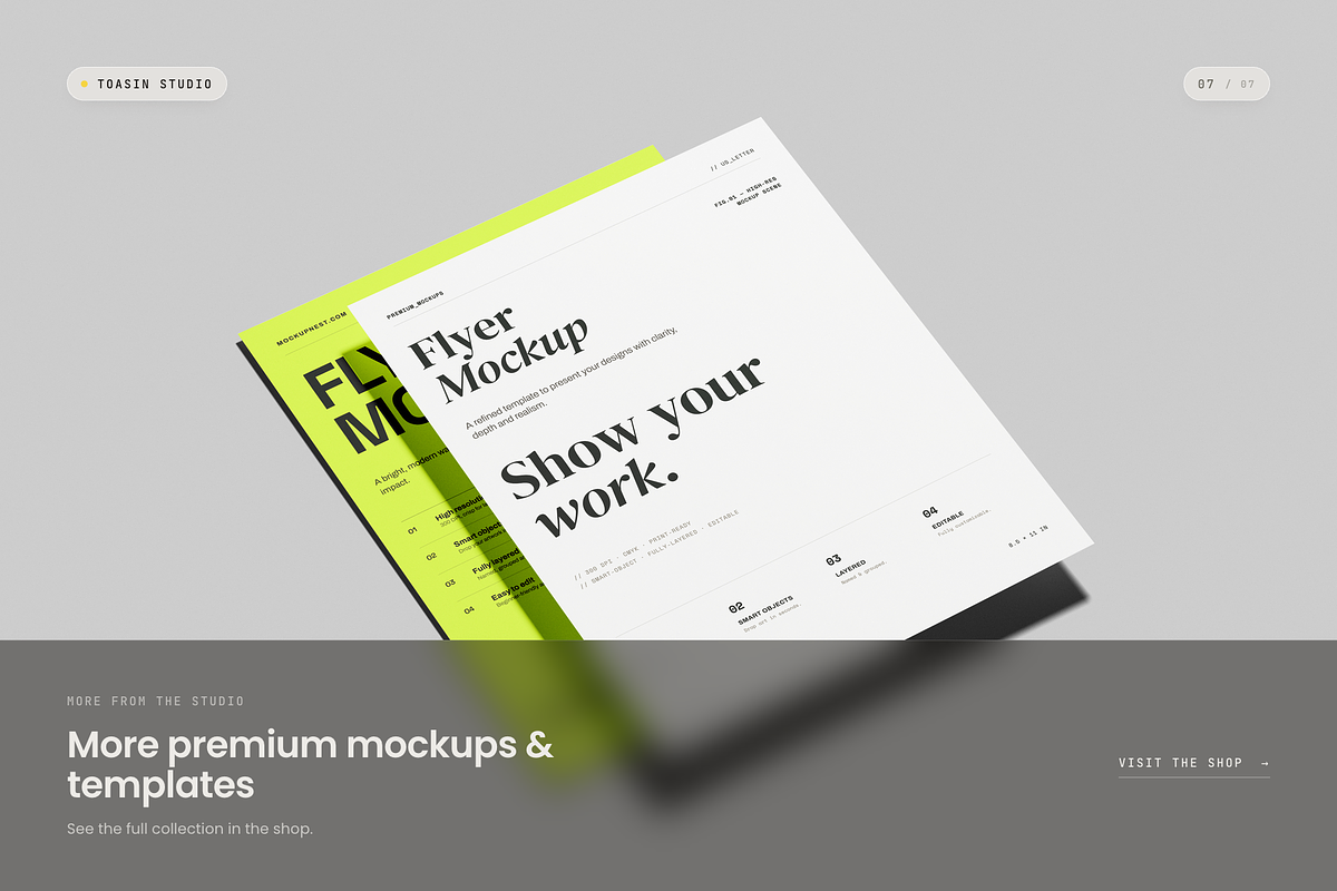 US Letter Flyer Mockup, an Advertising Mockup by Toasin Studio (Photo 7 of 7)