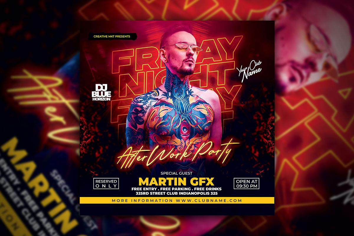 Night Party Flyer Template, a Flyer Template by FAS-DESIGN (Photo 3 of 3)
