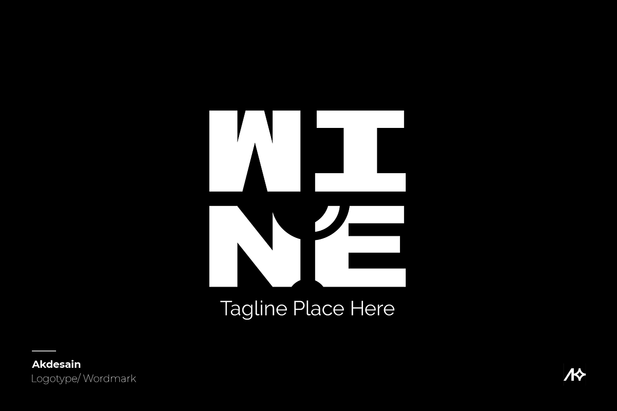 Wine Wordmark Logo, a Branding & Logo Template by Akdesain