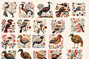 Australian Bird Clipart Folk Art PNG, an Animal Illustration by Daring Digies (Thumbnail 5 of 10)