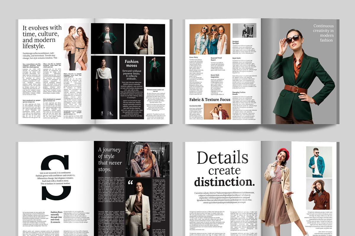 Fashion Magazine Design Template, a Magazine Template by Shajib Shikder (Photo 3 of 7)