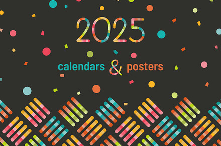 2025 calendars rainbow set