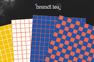 Vibrant Checker & Grid Pattern Set