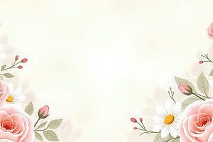 Dreamy Watercolor Floral Background, a Photo by LOGOCREATIVE