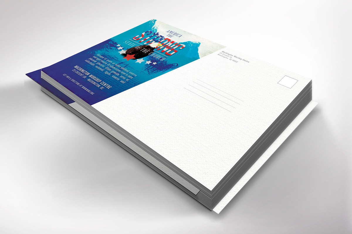 American Patriotic Church Postcard, a Flyer Template by Godserv Designs (Photo 10 of 12)