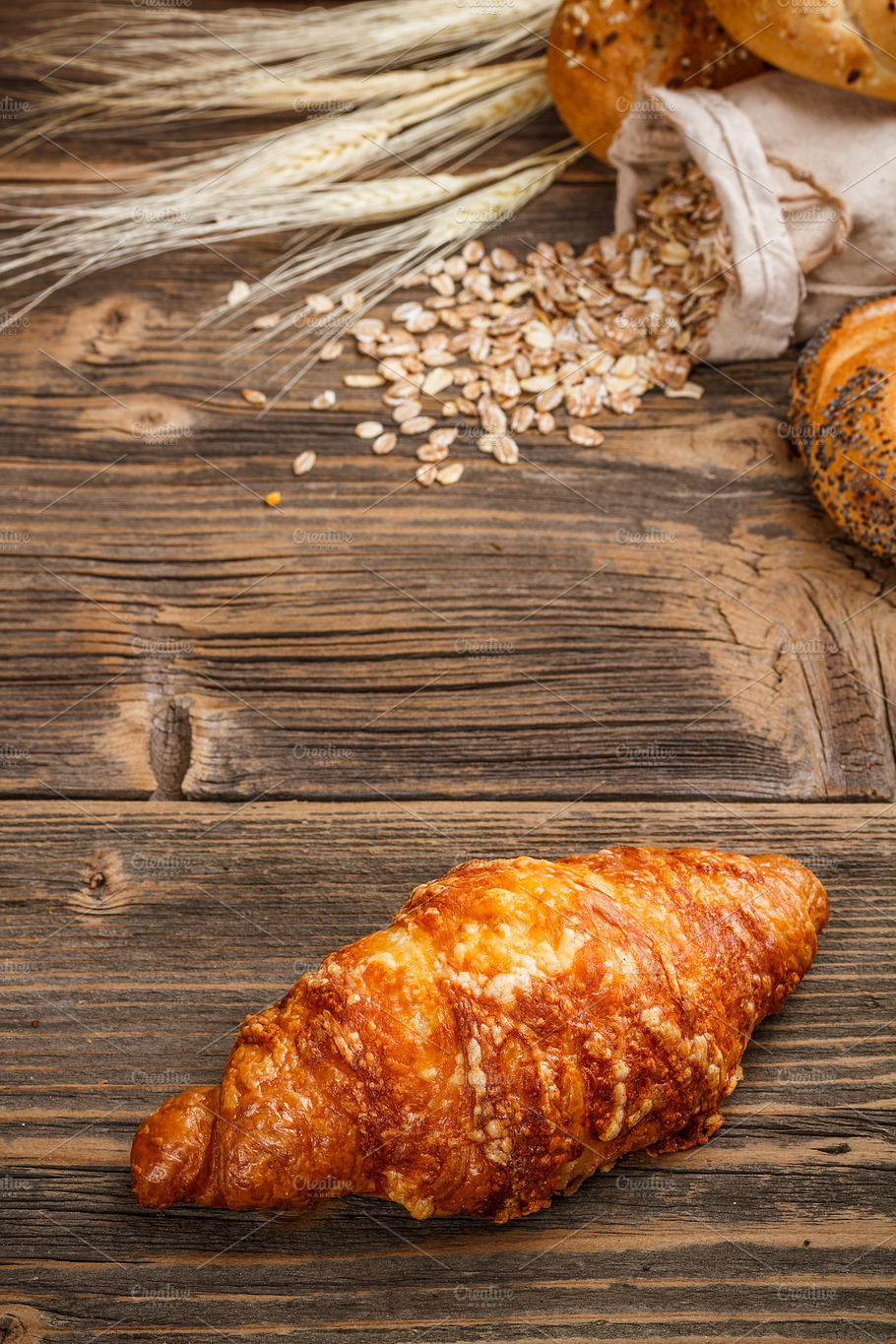 Fresh And Tasty Croissant Containing Background Bakery And Bread
