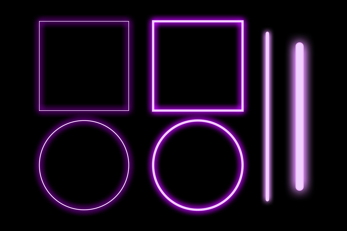 Neon Shapes & Frames, a Decorative Illustration by UoaHH (Photo 2 of 2)