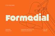FORMEDIAL - Retro Geometric Display, a Sans Serif Font by Cruizy & Co (Thumbnail 1 of 11)