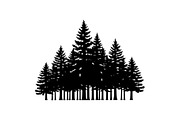 Woodland & Forest Tree Silhouettes B, an Illustration by jahid234 (Thumbnail 11 of 41)
